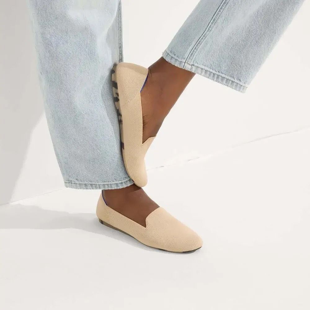 Rothy's The Loafer Knit Flat in Beige Size 8.5